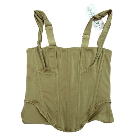 Revolve We Are HAH Knock Out Top in Shroom Stretch Corset Bustier Size XS NWT - Picture 3 of 13